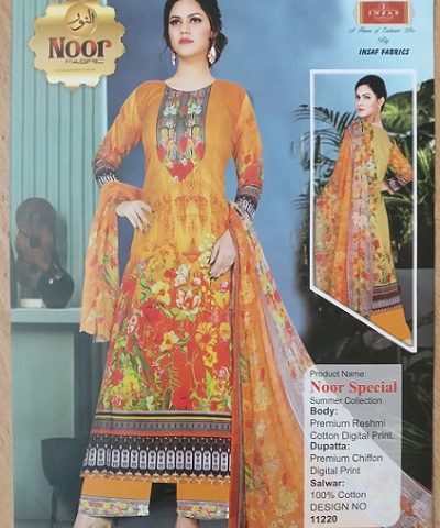 Noor Premium Reshmi Cotton Digital print/T8A 11220