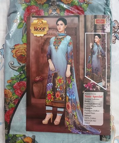 Noor Premium Reshmi Cotton Digital print/T8A 11217