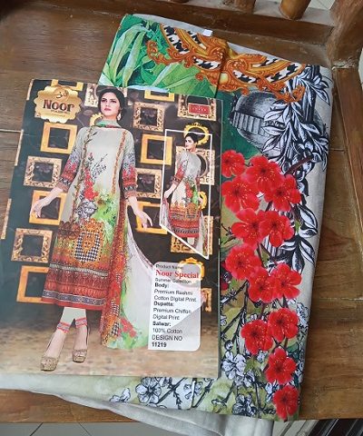 Noor Premium Reshmi Cotton Digital print/T8A 11219